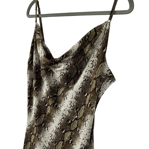 naked wardrobe Women L Snake Cowl Neck Midi/Maxi Dress Grungecore Whimsygoth - Picture 2 of 9